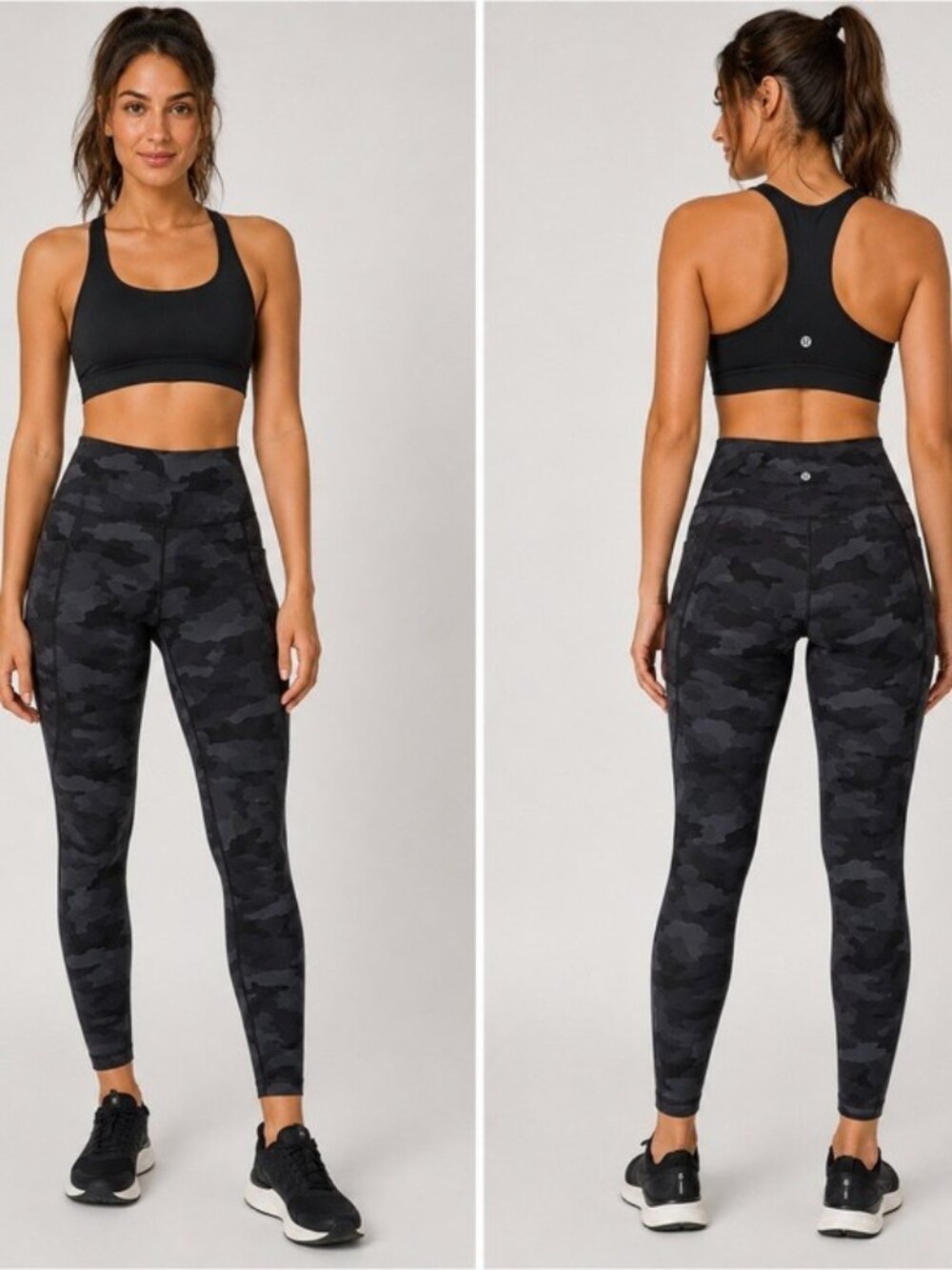 Lululemon Fast and Free High-Rise Tight 28” Incognito Camo Multi Grey Size 6